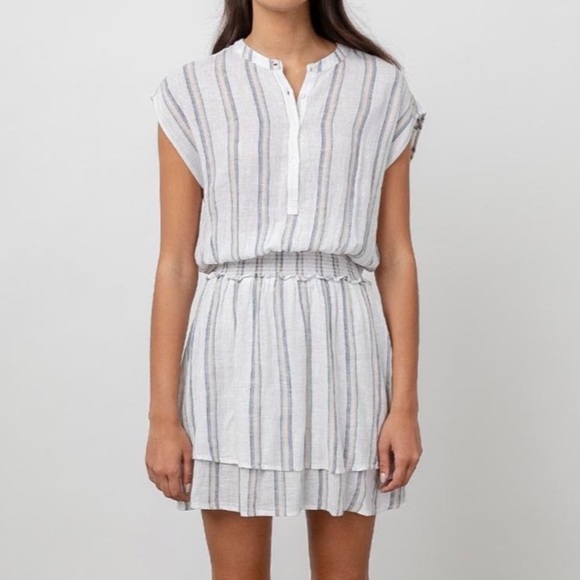 Rails Angelina Ryland Stripe Linen Mini Dress NWT - Picture 1 of 5